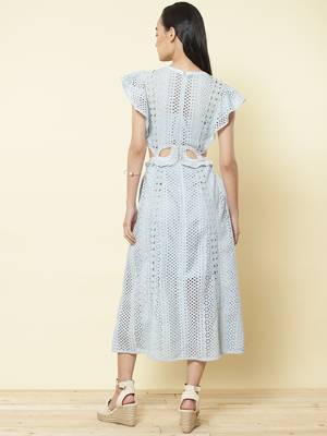 Round Neck Sleeveless Solid Long Dress 5