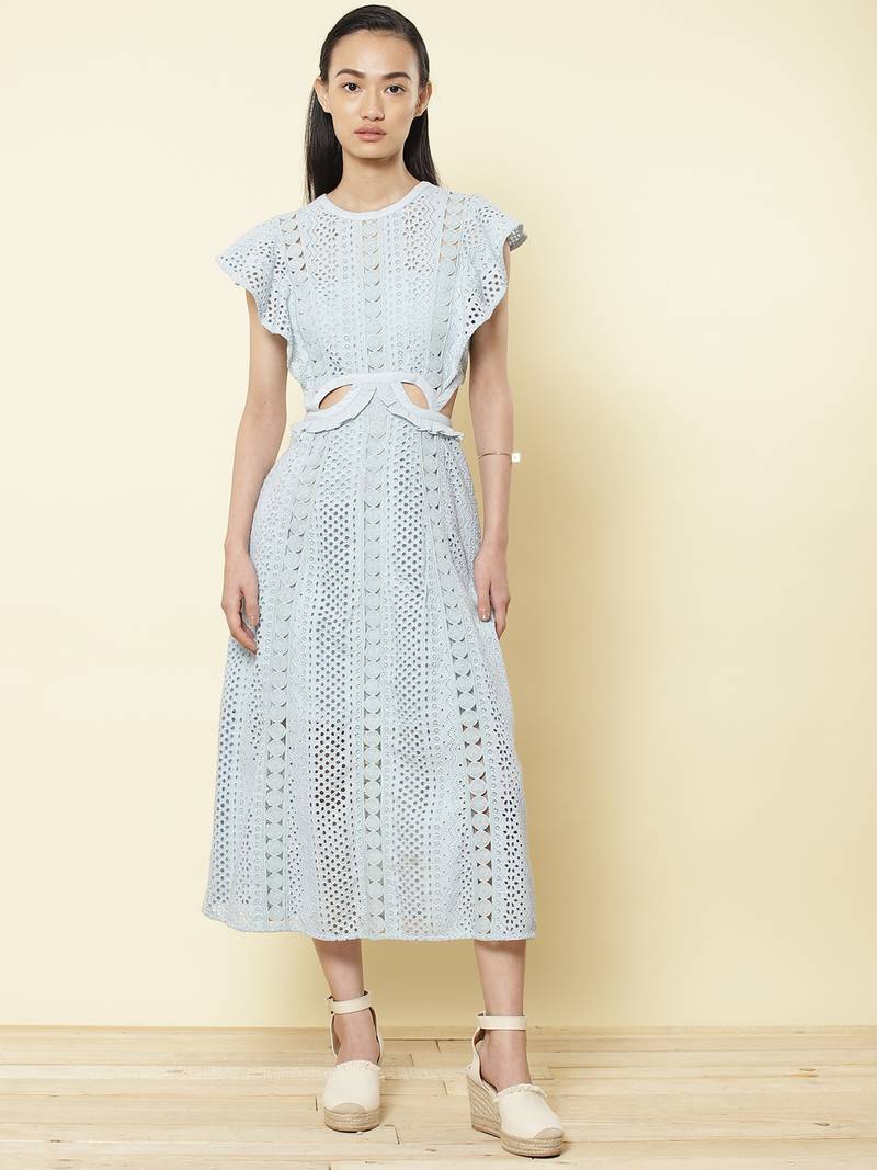 Round Neck Sleeveless Solid Long Dress