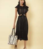 Round Neck Sleeveless Solid Long Dress