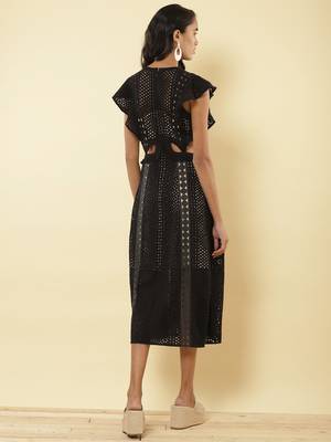Round Neck Sleeveless Solid Long Dress 5