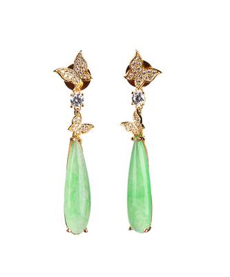 Green earrings 2