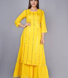 yellow kurti for haldi function