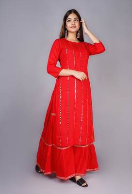 PeerShah Women Kurta and Sharara 4