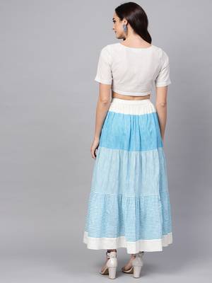 Blue printed cotton kurtas-and-kurtis 3