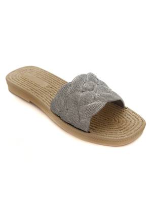 Trends & Trades Fancy SILVER Anti Slip Flats  1