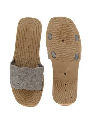 Trends & Trades Fancy SILVER Anti Slip Flats  4