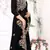 Black Embroidered Bollywood Designer Silk Saree With Blouse