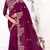 Purple Embroidered Bollywood Designer Silk Saree With Blouse