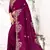 Purple Embroidered Bollywood Designer Silk Saree With Blouse
