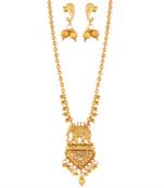 Ethnic Bahubali Inspired Gold tone Necklace Set