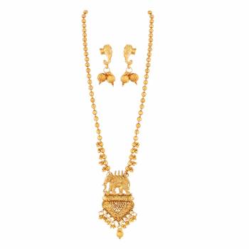 Ethnic Bahubali Inspired Gold tone Necklace Set 2