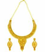 One Gram Gold Plated Floral design Necklace Set for Women & Girls