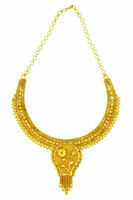 One Gram Gold Plated Floral design Necklace Set for Women & Girls 2