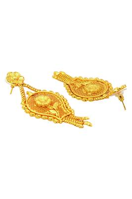 One Gram Gold Plated Floral design Necklace Set for Women & Girls 4