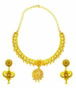 One Gram Gold Plated filigree design Necklace Set for Women & Girls