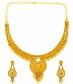 One Gram Gold Plated Floral design Necklace Set for Women & Girls