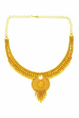 One Gram Gold Plated Floral design Necklace Set for Women & Girls 2
