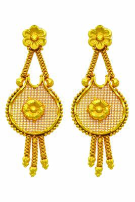 One Gram Gold Plated Floral design Necklace Set for Women & Girls 3