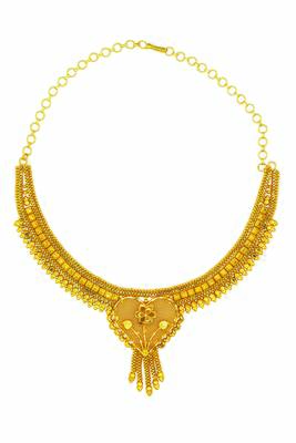 One Gram Gold Plated Floral design Necklace Set for Women & Girls 2