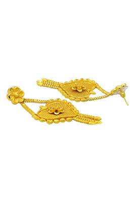 One Gram Gold Plated Floral design Necklace Set for Women & Girls 4