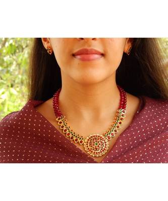 Maroon agate necklace-sets 1