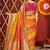 Pink woven jacquard saree 