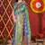 Blue woven jacquard saree 
