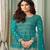 Aqua Blue Embroidered Peplum Gharara suit
