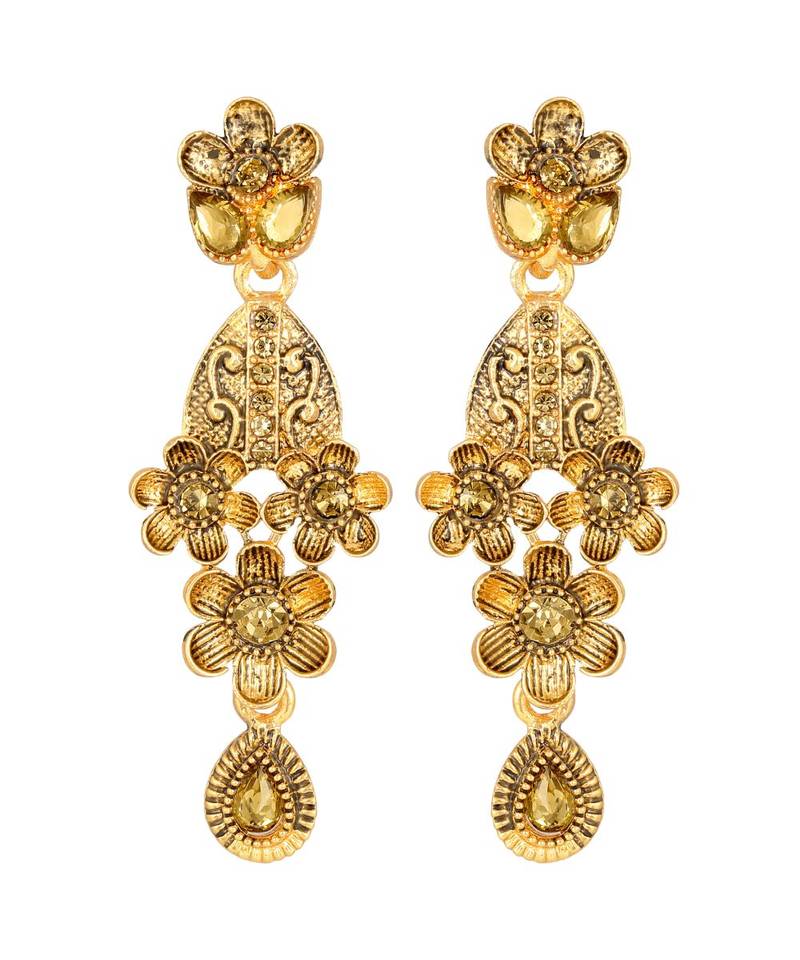 Unique Gold toned Choker Necklace Set for Women and Girls