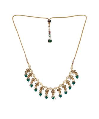 Wedding wear Kundan Pearl Studded Bridal Choker Necklace Set for women 2