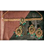 Wedding wear Kundan Beaded Bridal Choker Necklace Set for women