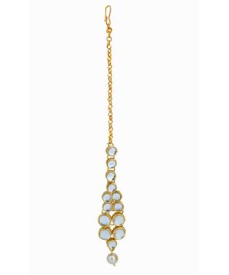 Wedding Wear 18 K Gold Plated Kundan Beaded Necklace Jewellery/jewelry Set for Women/Girls 5
