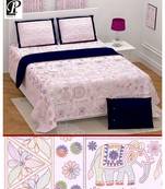 king size  cotton katha print hand work double  bed sheet with pillow cover
