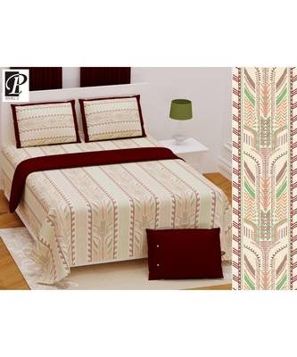 king size  cotton katha print hand work double  bed sheet with pillow cover 1