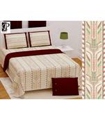 king size  cotton katha print hand work double  bed sheet with pillow cover