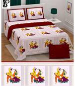 king size  cotton katha print hand work double  bed sheet with pillow cover