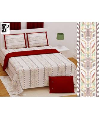 king size  cotton katha print hand work double  bed sheet with pillow cover 1