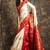 White and red Manipuri silk saree