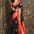 Black and red Manipuri silk saree