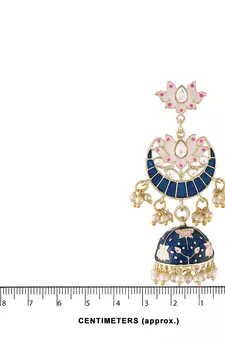 Traditional Handcrafted Meena Work Jhumki Earrings for Women/Girls 