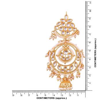 Traditional Handcrafted Earrings Encased with Faux Kundan & Pearl for Women/Girls (E2787W) 3