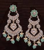  Handcrafted Meena Work Earring Glided With Kundan & Pearls 