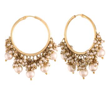 Traditional Handcrafted Pearl Hoop Earring for Women  1