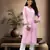 Hand Embroidered Baby Pink Cotton Lucknow Chikankari Women Kurta