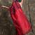 Dark red woven blended cotton saree with blouse