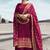 Pink Satin Georgette Semi Stitched Salwar Suit With Dupatta