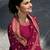 Pink Satin Georgette Semi Stitched Salwar Suit With Dupatta