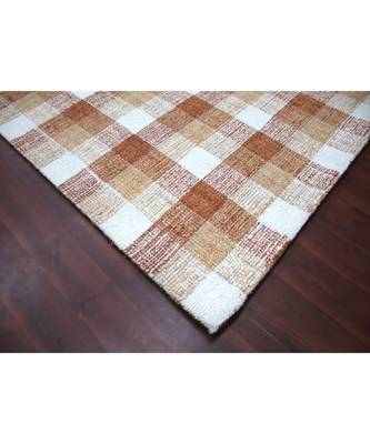 Orange Hand Tufted Modern Area Rug 3.6X5.6 feet 2