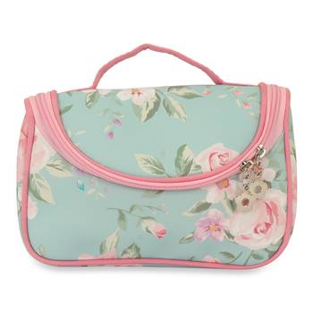 NFI essentials Floral Print Cosmetics Pouch Makeup Pouch Vanity Case Jewelry Pouch Stationery Pencil Case Travel  2
