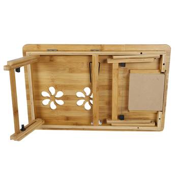 NFI essentials Multipurpose Foldable Wooden Laptop Table, Bed Tray, Study Table, Drawing Activity 6